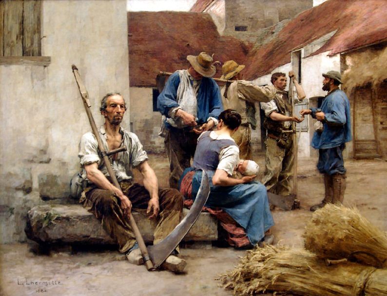 La paye des moissonneurs - Léon Augustin Lhermitte 1882